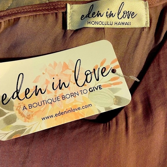 Eden in love lilac dressy tank spaghetti straps silky size small - Picture 3 of 4